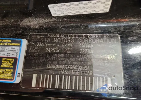 2016 Kia Optima Hybrid Base z USA, uszkodzony, nr VIN KNAGM4ADXG5092594